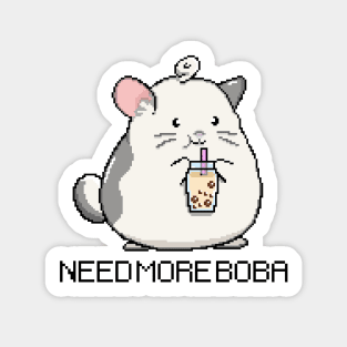 Pixel Mouse Need More Boba Tea! Sticker